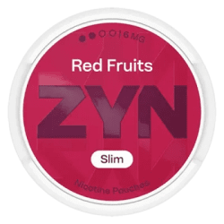 ZYN Red Fruits Slim 9mg S3 dosa med tobaksfria nikotinpåsar 10-pack