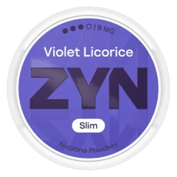 ZYN Violet Licorice Slim 9mg S3 dosa med tobaksfria nikotinpåsar 10-pack