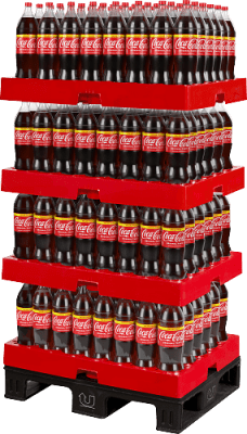 Zoom bild av Coca-Cola 2L expo halvpall med 140 flaskor