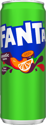 Zoom bild av Fanta Exotic 33cl burk tropisk fruktläsk 20-pack