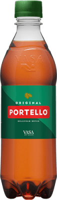 Zoom bild av Portello Original 50cl PET-flaska med grön kork och grön etikett från Vasa Bryggeri, kolsyrad läskedryck