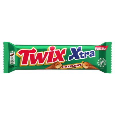 Twix Hazelnut Dubbel 75g chokladbar hasselnöt 24-pack