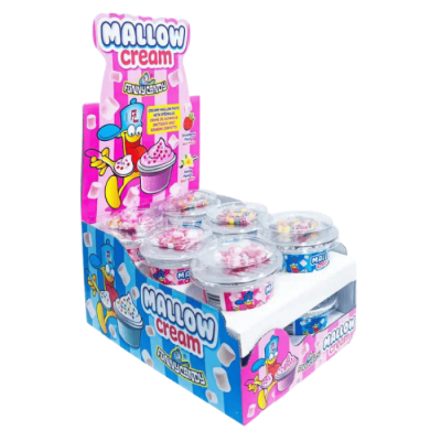 Zoom bild av Mallow Cream 35g – marshmallowgodis med krämig fyllning i 12-pack.