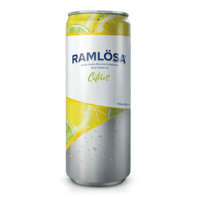 Zoom bild av Ramlösa Citron 33cl burk smaksatt mineralvatten 20-pack