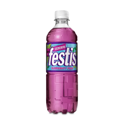 Festis Blueberry Pear 50cl sockerfri fruktdryck blåbär päron flaska