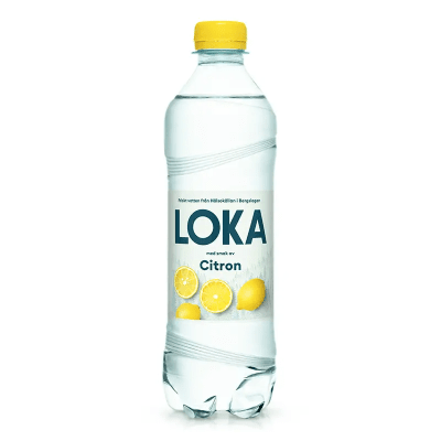 Zoom bild av Loka Citron 50cl flaska – kolsyrat mineralvatten i 12-pack för återförsäljare
