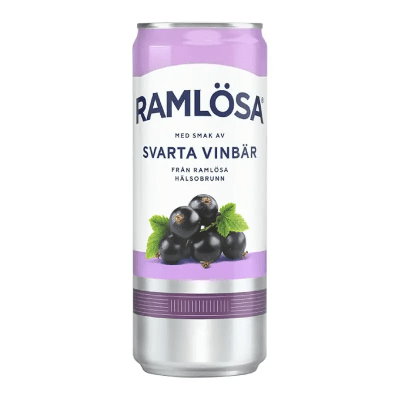 Zoom bild av Ramlösa Svarta Vinbär 33cl smaksatt mineralvatten 20-pack