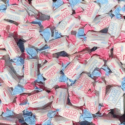 Bubble Gum Toffee Kola 1kg – seg kola med bubblegumsmak för lösvikt.