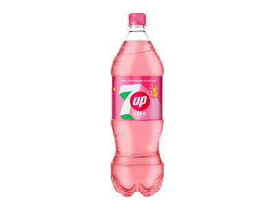 Zoom bild av 7UP Zero Pink Lemonade 150cl – sockerfri lemonad med rosa citrussmak i 8-pack.