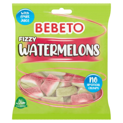 Bebeto Fizzy Watermelon 150g vattenmelongodis 10-pack