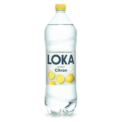 Zoom bild av Loka Citron 150cl flaska – kolsyrat mineralvatten i 8-pack för återförsäljare