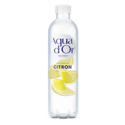 Aquador Citron Vatten – mineralvatten med citronsmak, 12-pack à 50cl