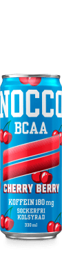 Zoom bild av NOCCO Cherry Berry 33cl burk – sockerfri funktionsdryck i 24-pack för återförsäljare