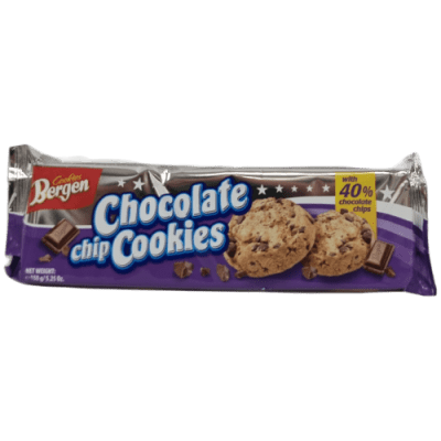 Zoom bild av Bergen Chocolate Cookies – Småkakor med 40% choklad, 150g i 33-pack