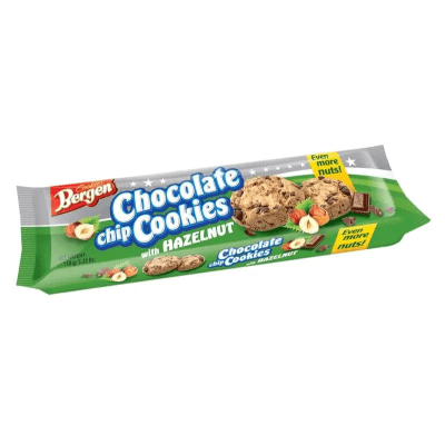 Bergen Chocolate Chip Cookies Hazelnut 33x150g