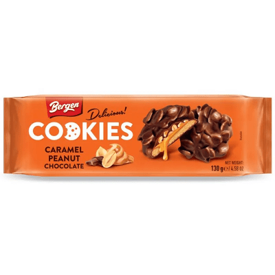 Bergen Delicious Cookies Caramel Peanut & Chocolate 21x130g