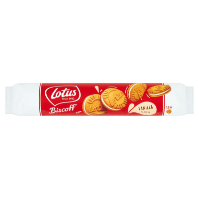 Biscoff Vanilla Sandwich-kex 150g – Karamelliserade kex med vaniljkrämfyllning