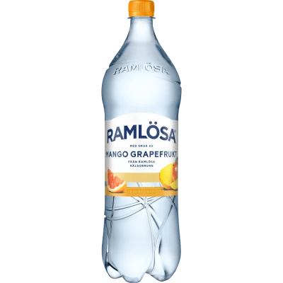 Zoom bild av Ramlösa Mango Grapefrukt 150cl smaksatt mineralvatten 8-pack