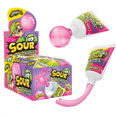 Bubble Squeeze Sour Bubble Gum 24x30g