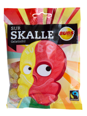 Bubs Cool Sur Skalle Skum Påse 12x90g