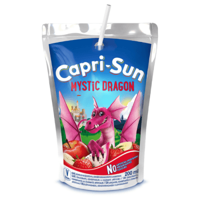 Capri-Sun Mystic Dragon 200ml – Fruktdryck med smak av banan, jordgubbe, äpple och drakfrukt