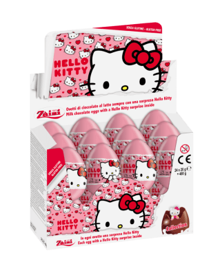 Zoom bild av Chokladägg Hello Kitty Zaini 24x20g