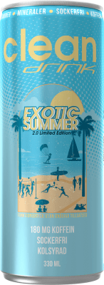 Clean Drink Exotic Summer – Funktionsdryck 33cl med exotisk smak, 24-pack