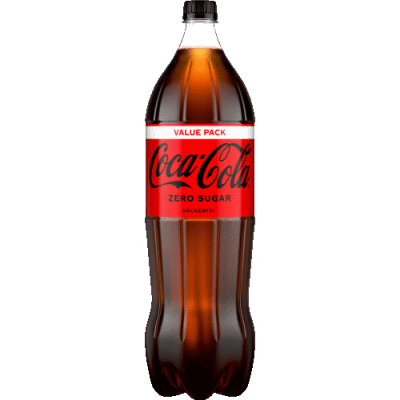 Coca-Cola Zero 4x2 liter – sockerfri cola i 4-pack.