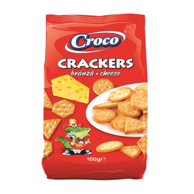 Zoom bild av Croco Crackers Cheese – ostsmakande kex, 12-pack à 100g