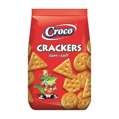 Zoom bild av Croco Crackers Salt – spröda salta kex, 12-pack à 100g
