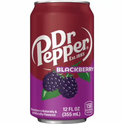Dr Pepper Blackberry 355ml – Kolsyrad läsk med klassisk Dr Pepper-smak och fruktig björnbärstwist