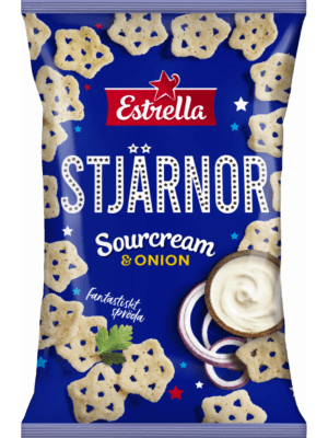 Estrella Stjärnor Sourcream & Onion 12x85g
