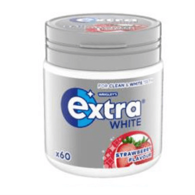 EXTRA White Strawberry 84g – sockerfritt tuggummi med jordgubbssmak