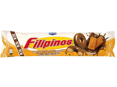 FILIPINOS KEX SPECULOOS 18g – krispiga kexringar täckta med mjölkchoklad