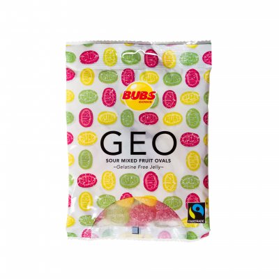 Geo Sour Mixed Fruit Ovals 16x90g