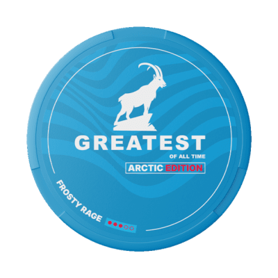 Zoom bild av Greatest Arctic Edition 10mg 10-pack – Tobaksfria nikotinpåsar med stark mint- och mentolsmak, i stilren blå design.