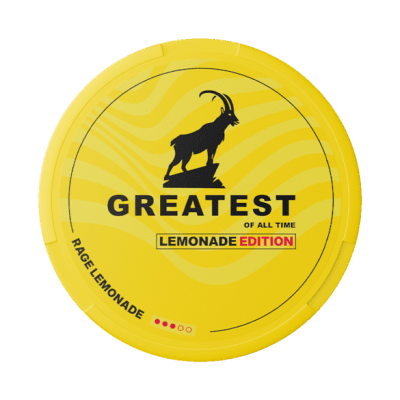 Zoom bild av Greatest Lemonade Edition 10mg 10-pack – Tobaksfria nikotinpåsar med smak av citronlemonad i fräsch gul design.