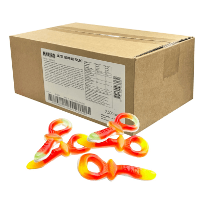 Haribo Jättenappar Frukt 2,5kg Kartong