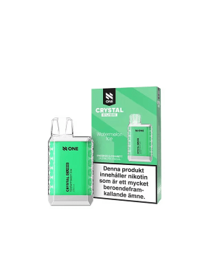 N One Crystal Cube Watermelon Ice 20mg – disposable vape med vattenmelon och mentol.