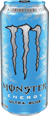 Monster Ultra Blue 473ml – sockerfri energidryck med blåbär i 12-pack.