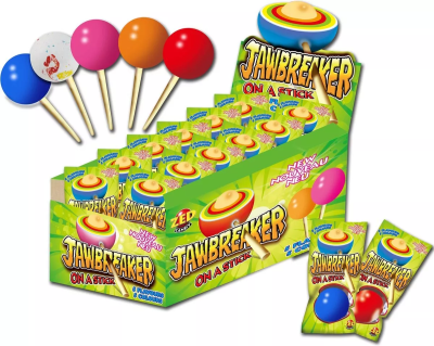 Jawbreaker Mix 5 Flavor 15x60g – färgglatt hårt godis i fem smaker för kiosker och butiker