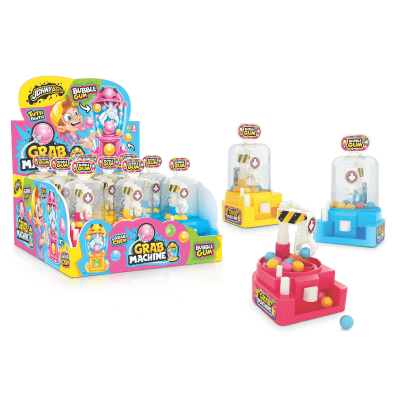 Johny Bee Grab Machine – Godisleksak med fruktgodis, 15g i 9-pack