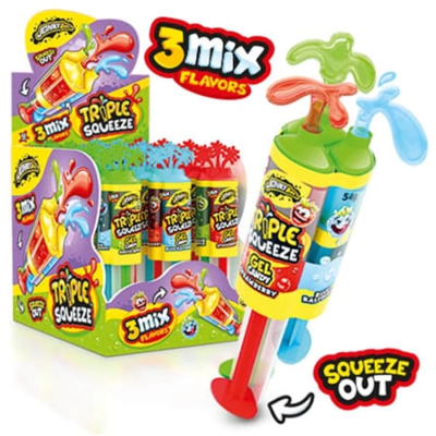 Johny Bee Tripple Squeeze 12x51g – flytande godis i tre smaker