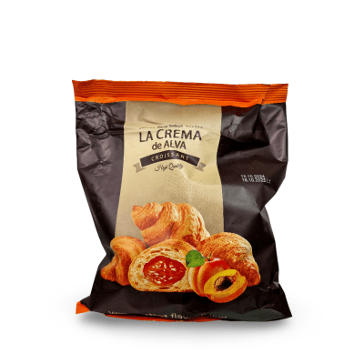 La Crema Croissant Aprikos 10x210g – croissanter med fruktig aprikosfyllning för kiosker och butiker