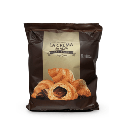 La Crema Croissant Cocoa Cream 10x210g – croissanter med kakaofyllning för kiosker och butiker