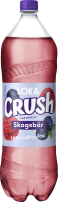 Zoom bild av Loka Crush Skogsbär 140cl – Kolsyrad fruktdryck med smak av hallon och blåbär