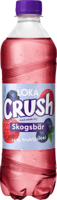 LOKA Crush Skogsbär 50 cl – kolsyrad dryck med smak av hallon och blåbär