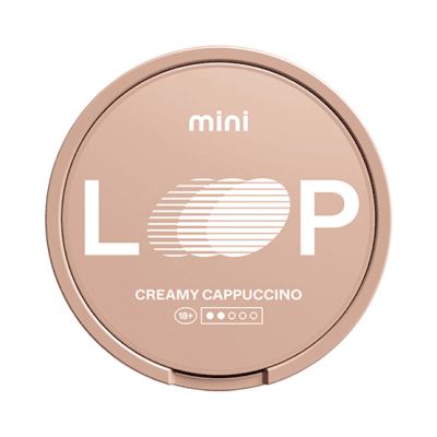 Loop Creamy Cappuccino Mini – tobaksfria nikotinpåsar med smak av cappuccino och vanilj