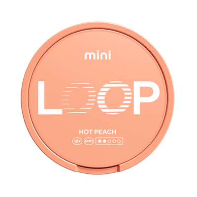 LOOP Hot Peach Mini – tobaksfria nikotinpåsar med smak av persika och chili