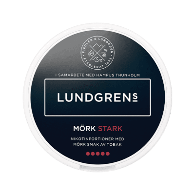 Lundgrens Mörk Stark – Stark nikotinpåse med fyllig tobaksliknande smak